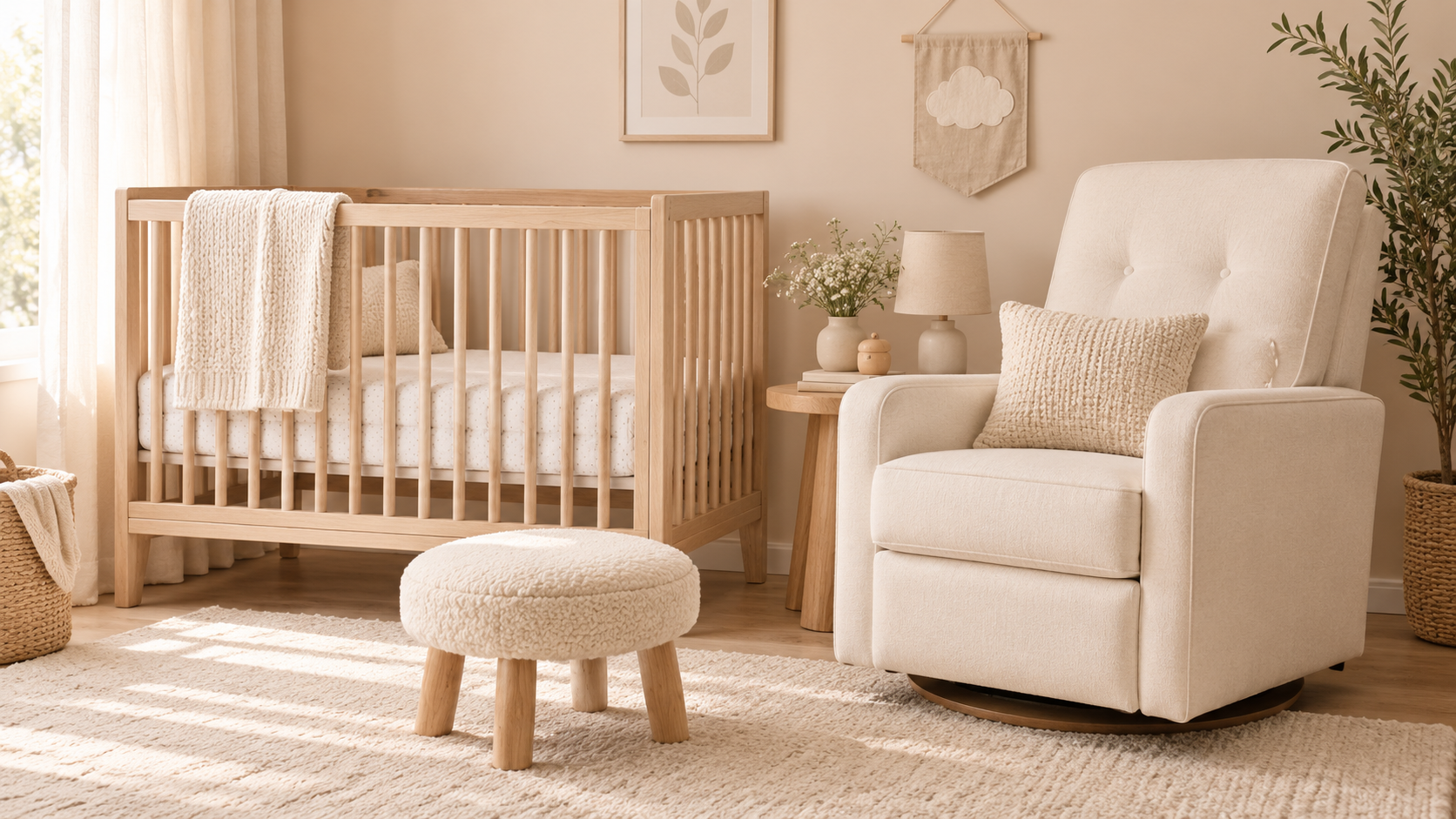 Quarto de bebê em tons neutros